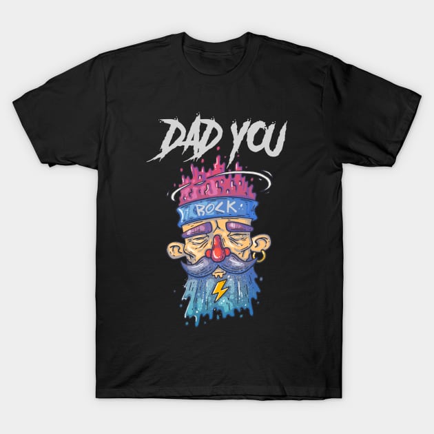 Dad You Rock T-Shirt by Golden Eagle Design Studio
